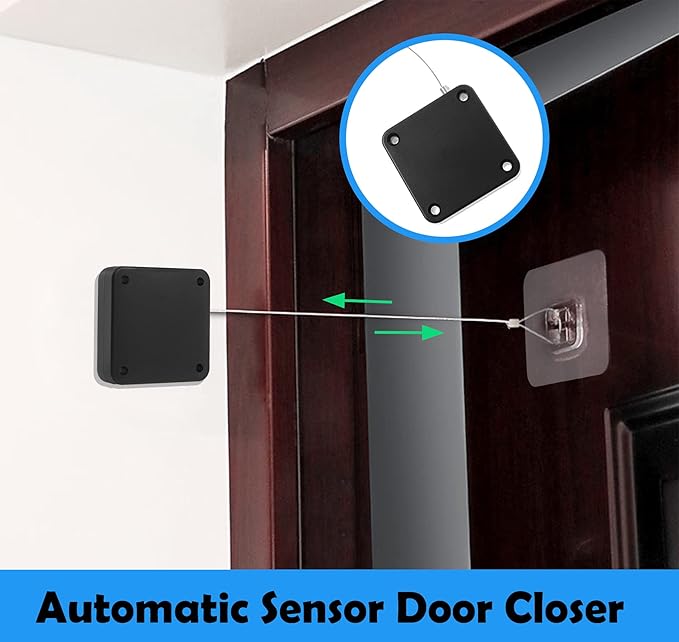 Home Automatic Wood Door Closer Punch Free Auto Self Closing Device for Cabinet Fridge Kitchen Slide Door House Gate Heavy Duty