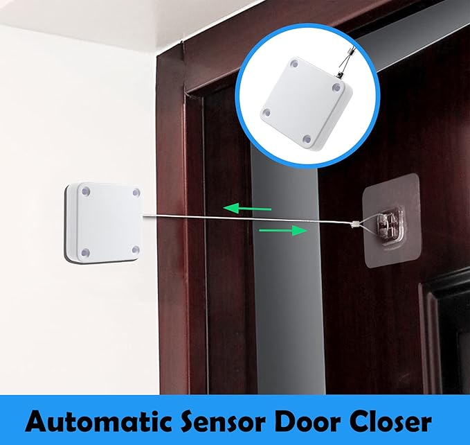 Home Automatic Wood Door Closer Punch Free Auto Self Closing Device for Cabinet Fridge Kitchen Slide Door House Gate Heavy Duty