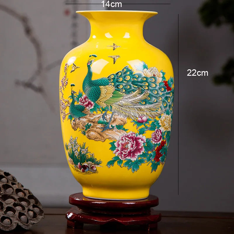 Traditional Chinese Ceramic Vase for Home Decor