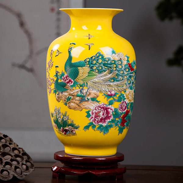 Traditional Chinese Ceramic Vase for Home Decor