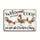Retro Welcome To Our Metal Sign,We Are All Cluckin Crazy Funny Poster Plaque,Vintage Tin Plate, Farmhouse Chicken Wall Art Decor