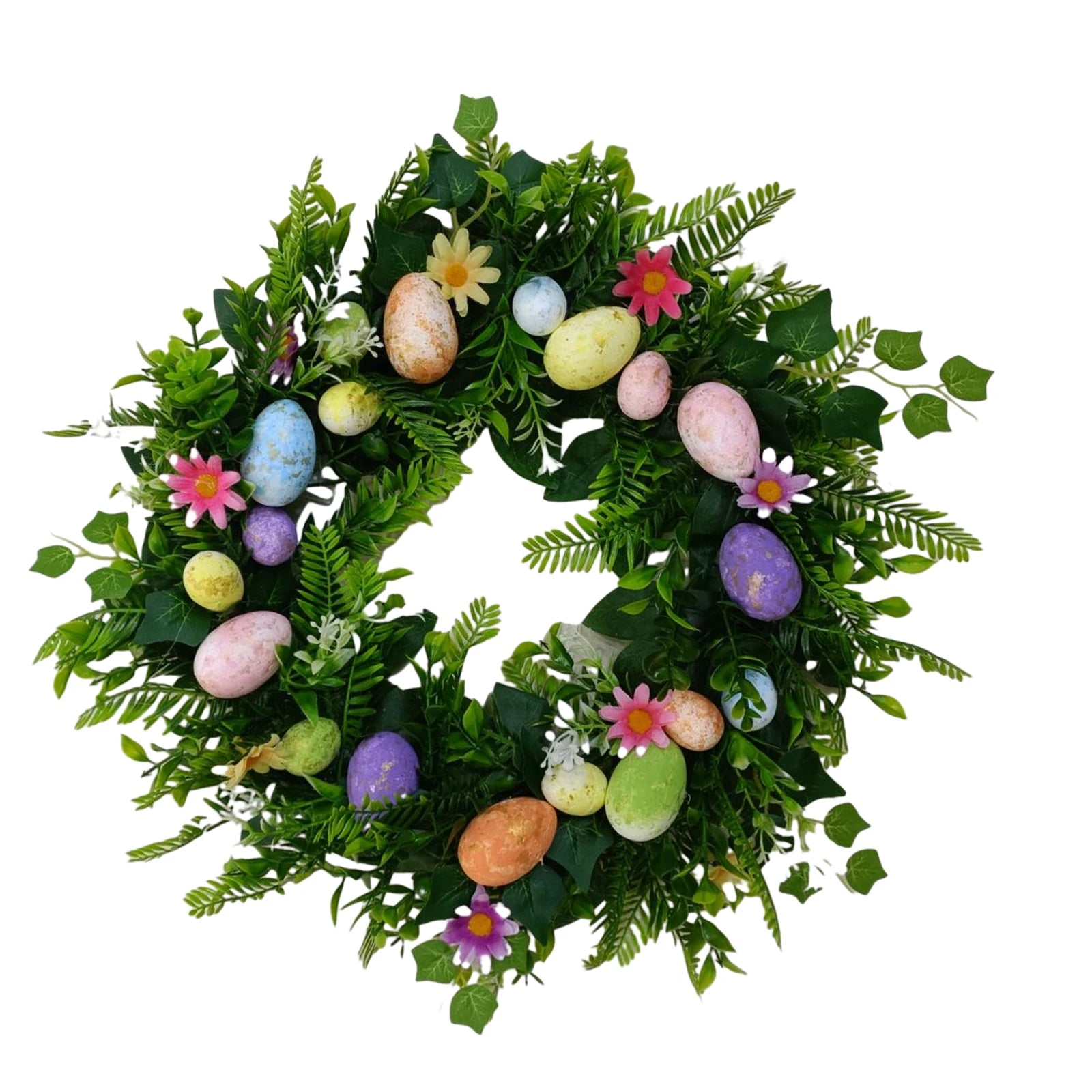 45cm Easter Egg Wreath Spring Wreaths  Front Door Patio Porch Easter Egg Mini Spring Easter Wreath Decoration Porch Decor