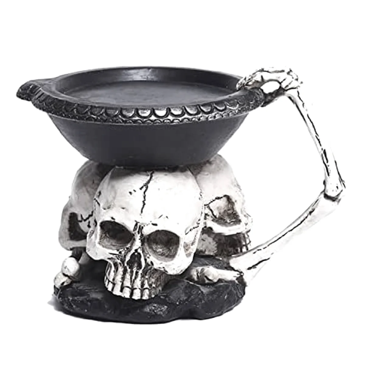 Skull Candle Holder  Gothic Shed Tears Human Skull Tealight Candle Holder 