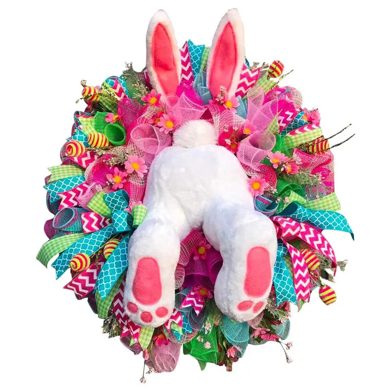 Easter Bunny Thief Garland Easter Bunny Wreath Cute Door Decoration Front Door Garland Pendant Garland Decoration Craft Supplies