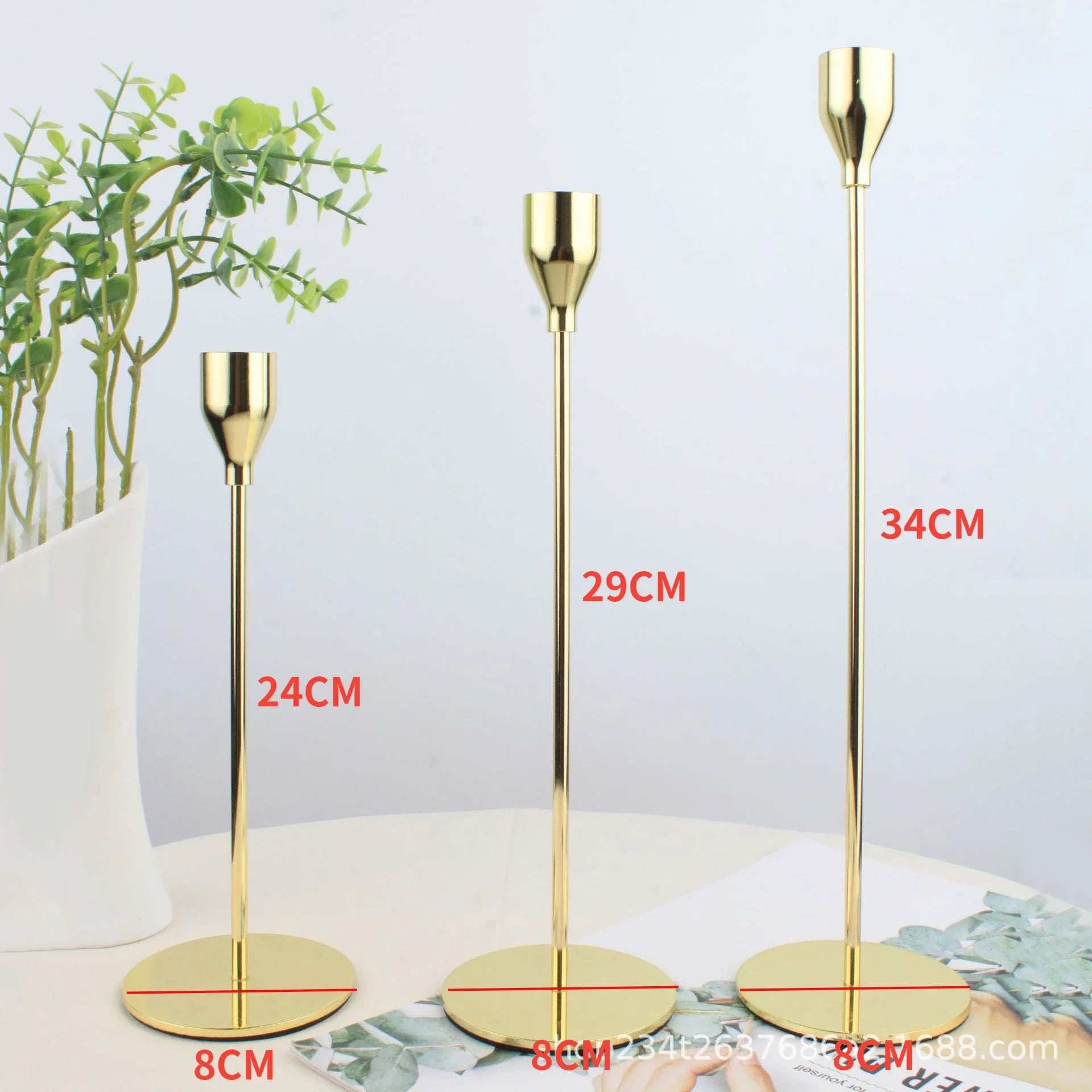 Matte Black Candle Holders Decorative Candlestick Holders for Taper Candles