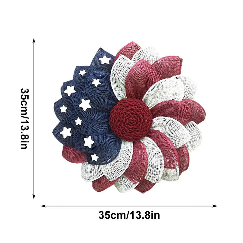 4th Of July Wreath Memorial Day Wreaths Patriotic Americana Wreath Handcrafted Memorial Day Wreath Festival Garland Decoration