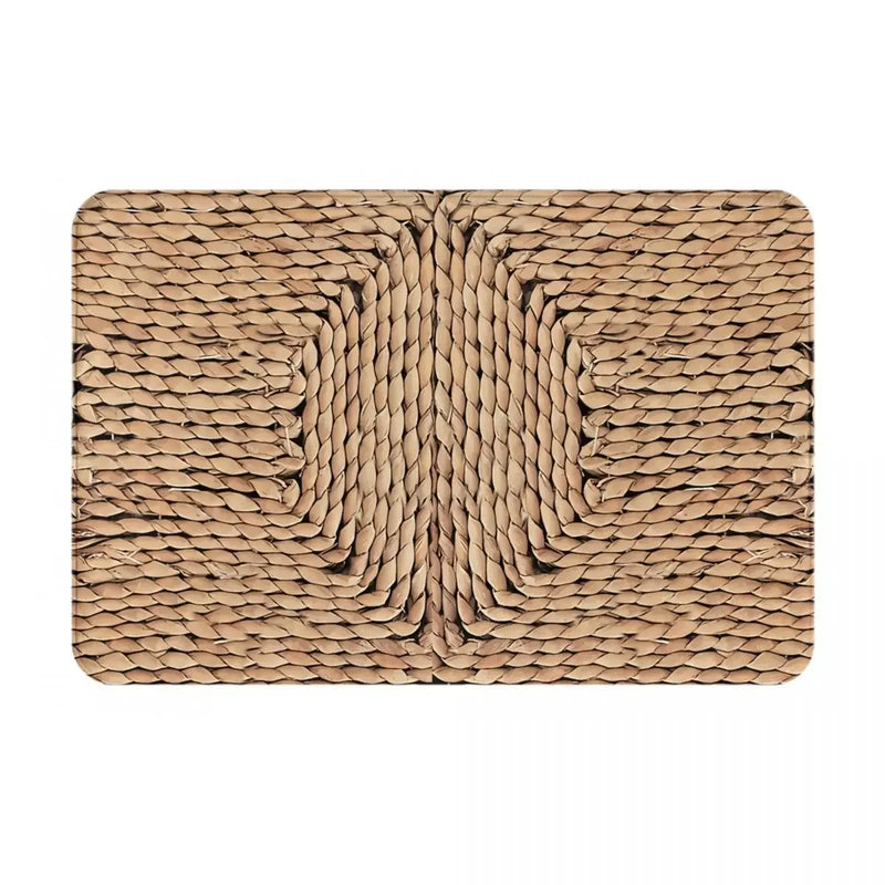 Bathroom Mat Mediterranean Rattan Doormat Living Room Carpet Balcony Rug Home Decoration