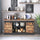 Sideboard Coffee Bar Cabinet,Modern TV Stand Farmhouse Buffet Station Sliding Barn Door Storage Credenza Console