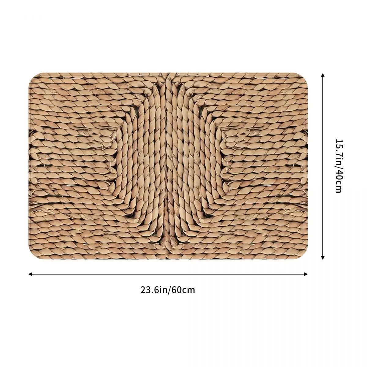 Bathroom Mat Mediterranean Rattan Doormat Living Room Carpet Balcony Rug Home Decoration