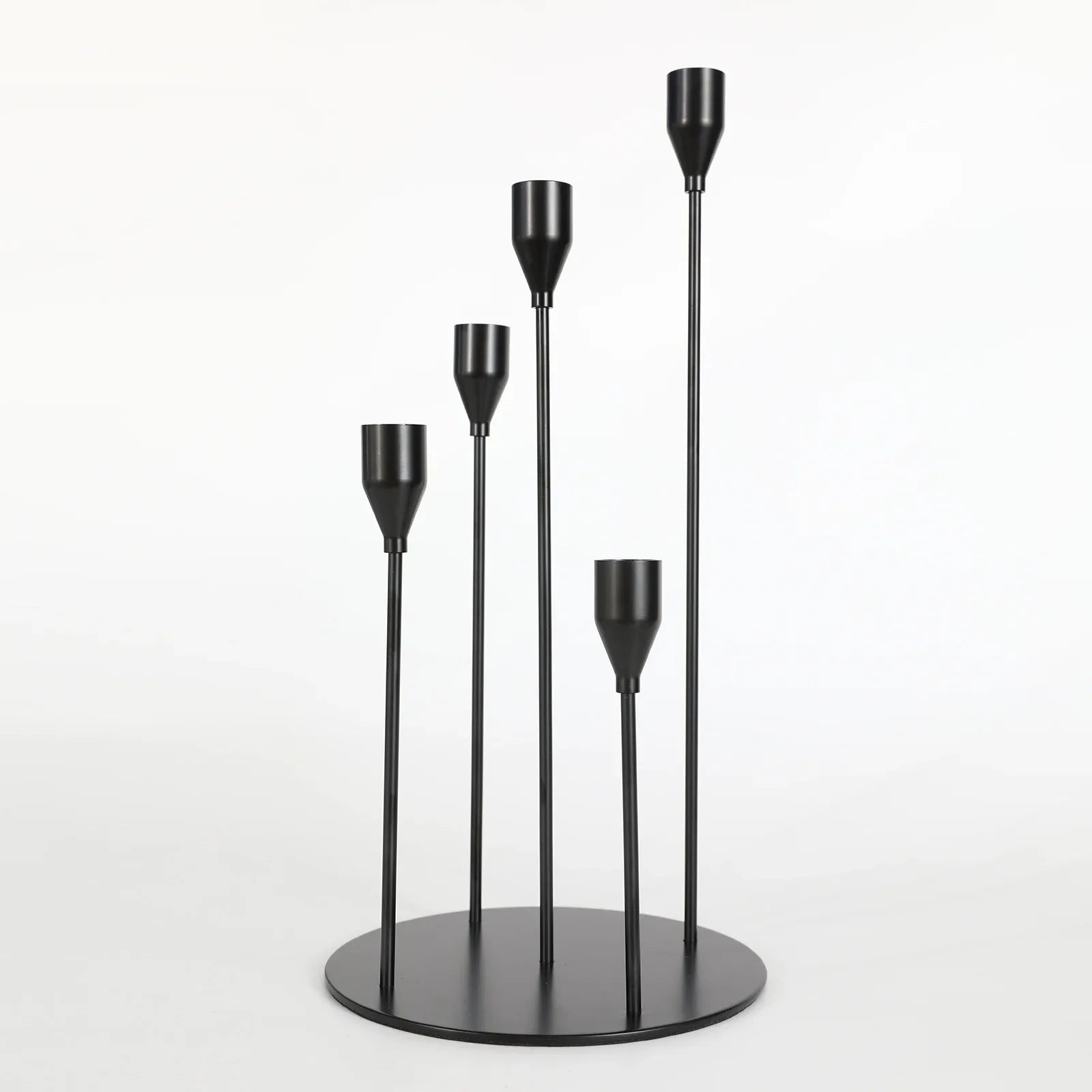 Matte Black Candle Holders Decorative Candlestick Holders for Taper Candles