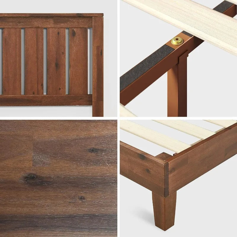  Wood Platform Bed Fast Assembly