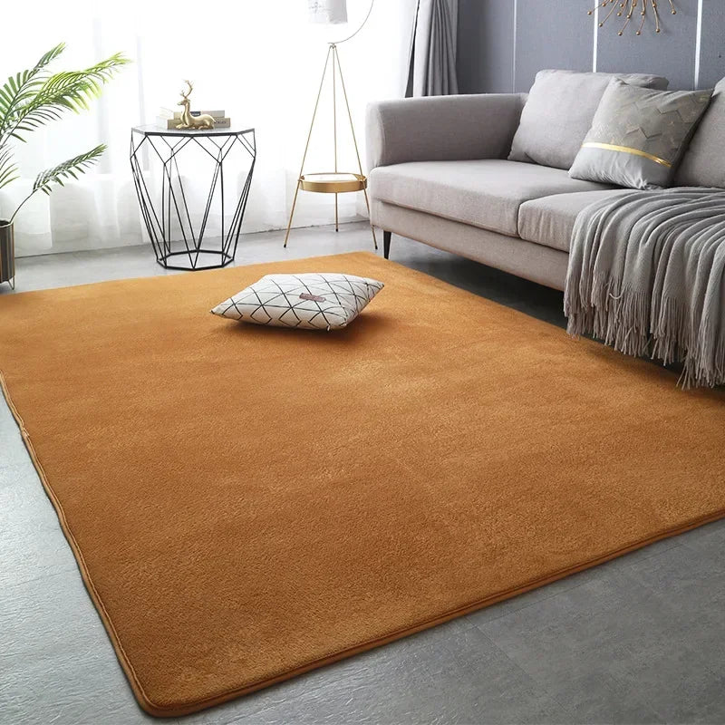 Rectangular Coral Velvet Carpets For Living Room White Bedroom Rugs Non Slip Floor Cushions Dining Room Mat Home Decor