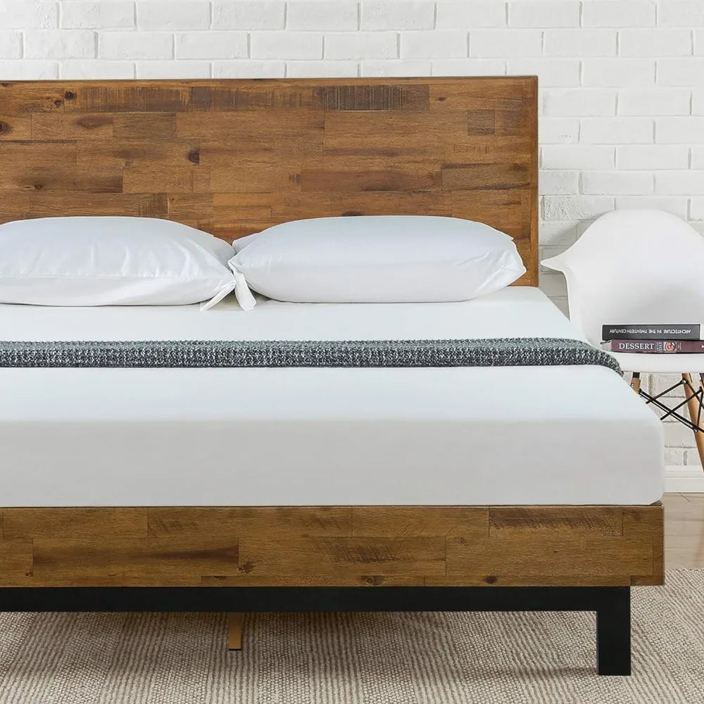 Wood Platform Bed Frame Queen Size