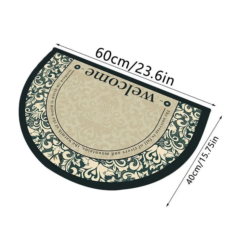 Retro Floral Floor Mat Dirt Resistant Entrance Welcome Door Mat Living Room Kitchen Non-Slip Carpet American Style Bathroom Rugs