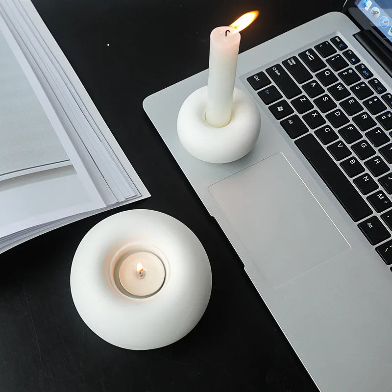 Nordic Ceramic Candlestick Holder White Candle Holders Candle Holder for home